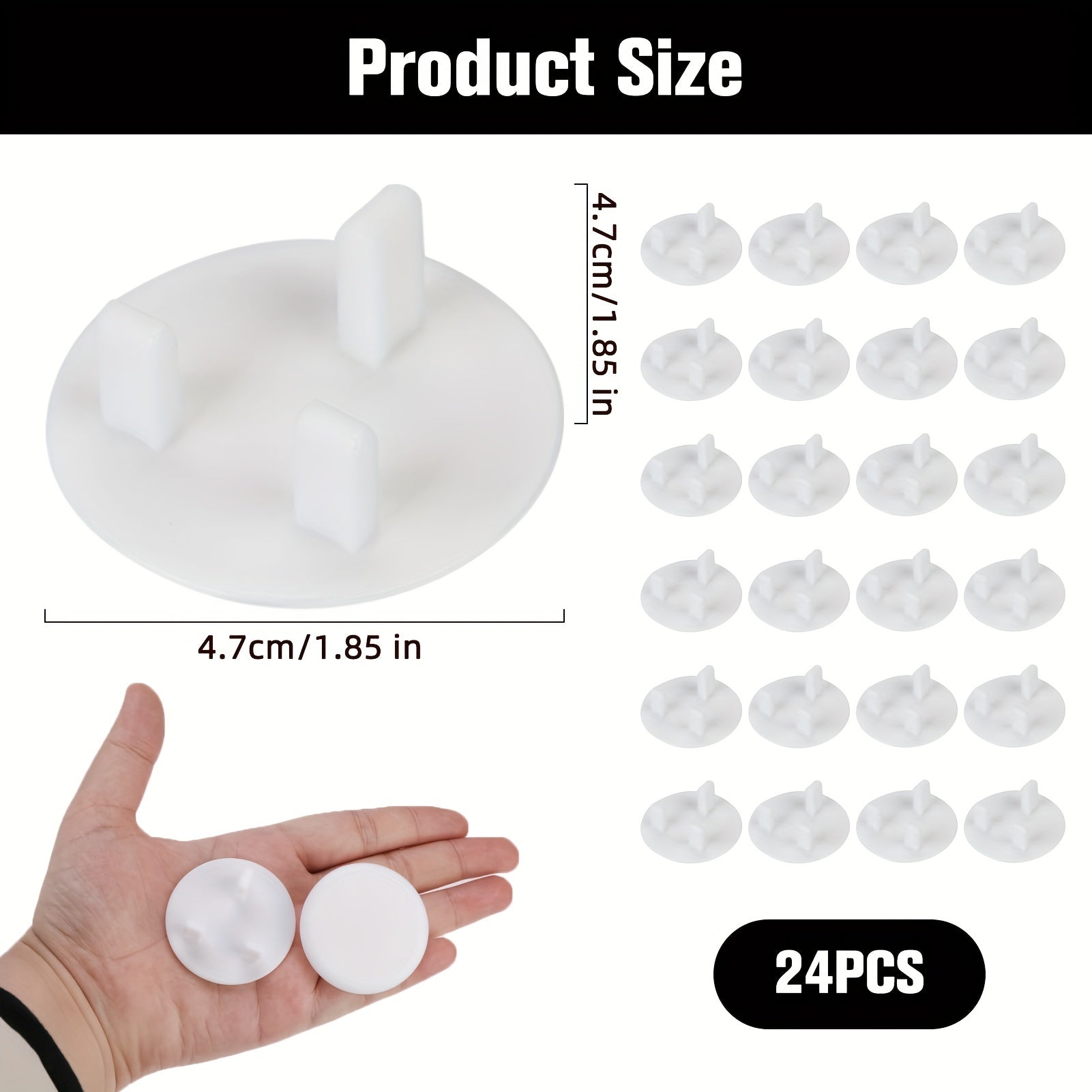 36 Pieces of White Child Safety Outlet Covers with Switch Protectors Made from Lead-Free Plastic