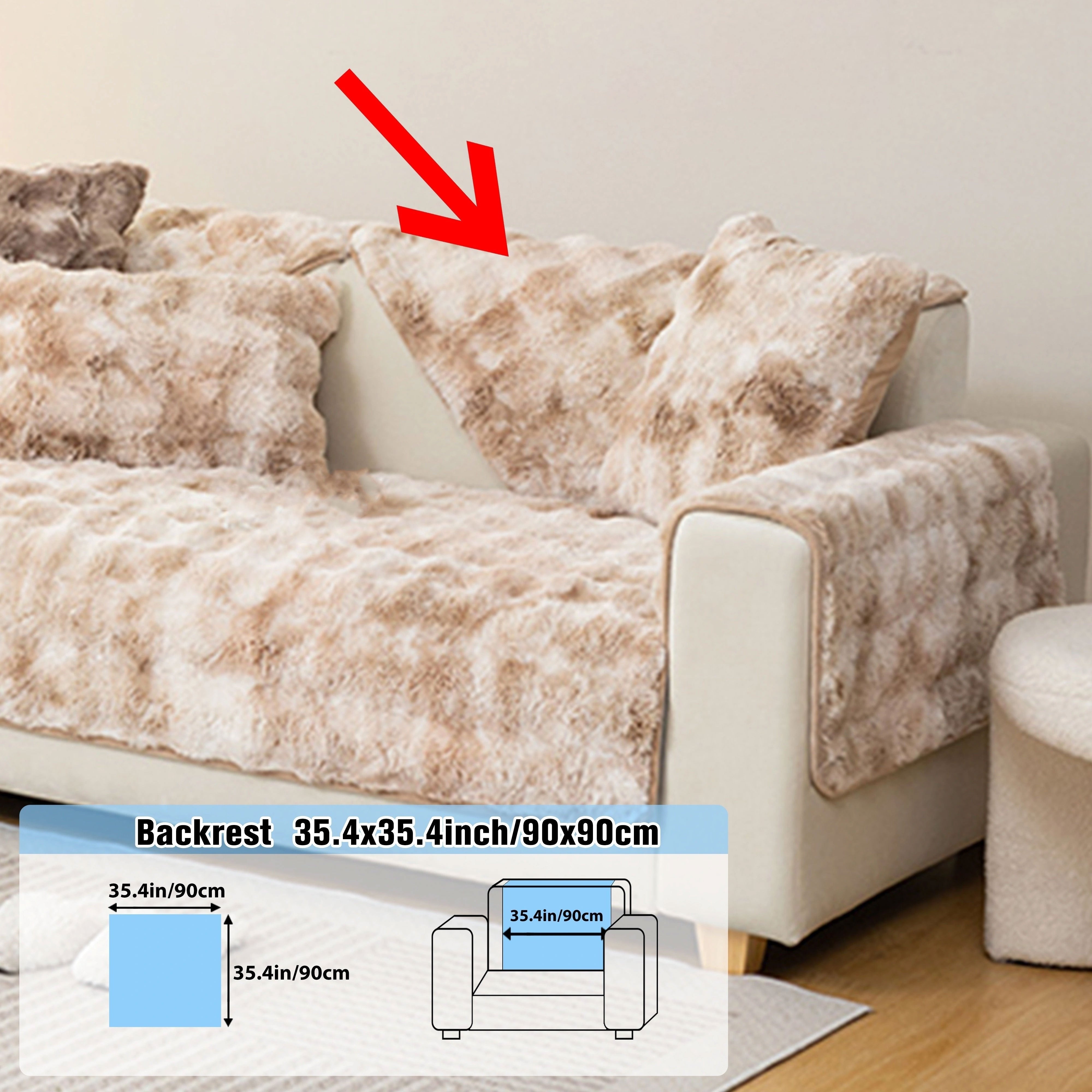 Плюшевое покрытие для дивана на зиму подходит для спальни, гостиной, офиса, домашнего декора