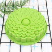 8-Inch Silicone Cake Mold Chrysanthemum Shape Non-Stick Flexible Durable for Desserts