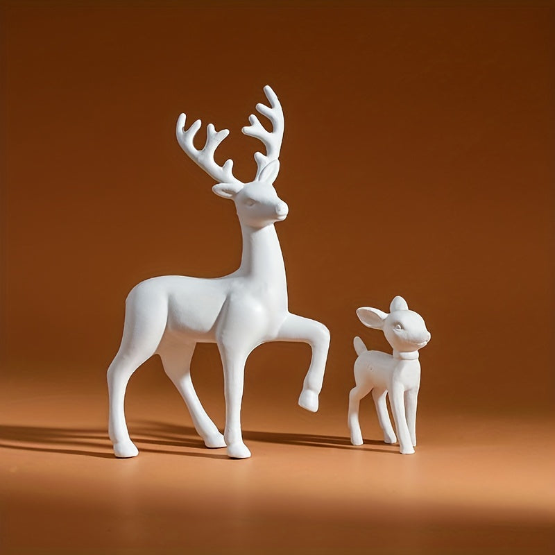 Set of Deer Statues for Kids Room Decor and Christmas Home Decoration