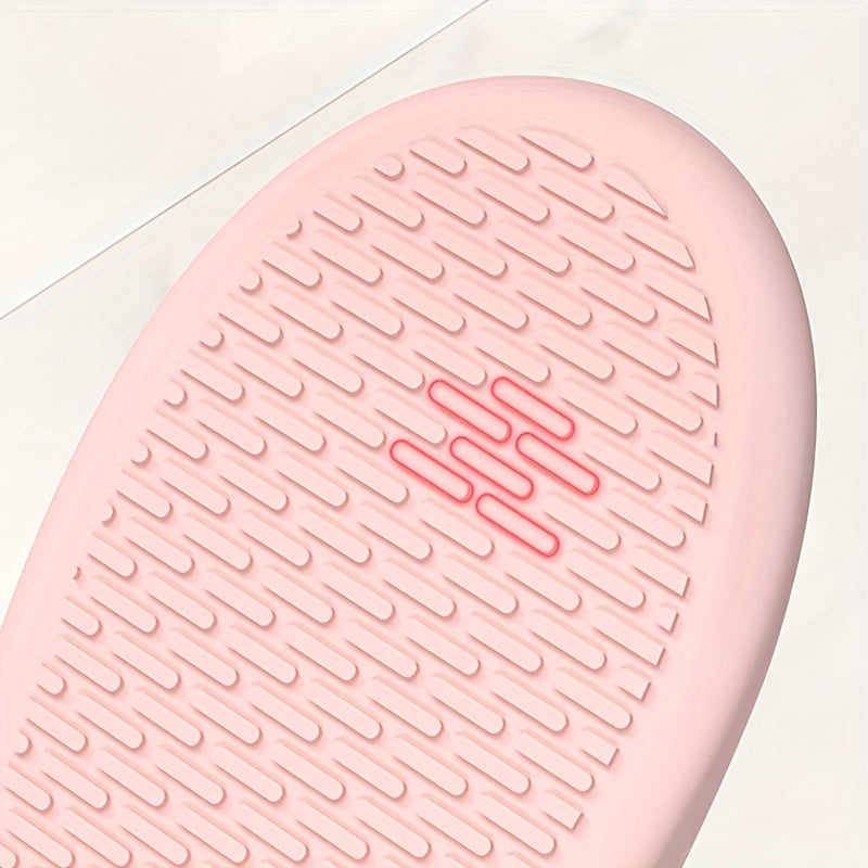 Unisex Solid Color Slip-On Slides Lightweight Bathroom Home Slides