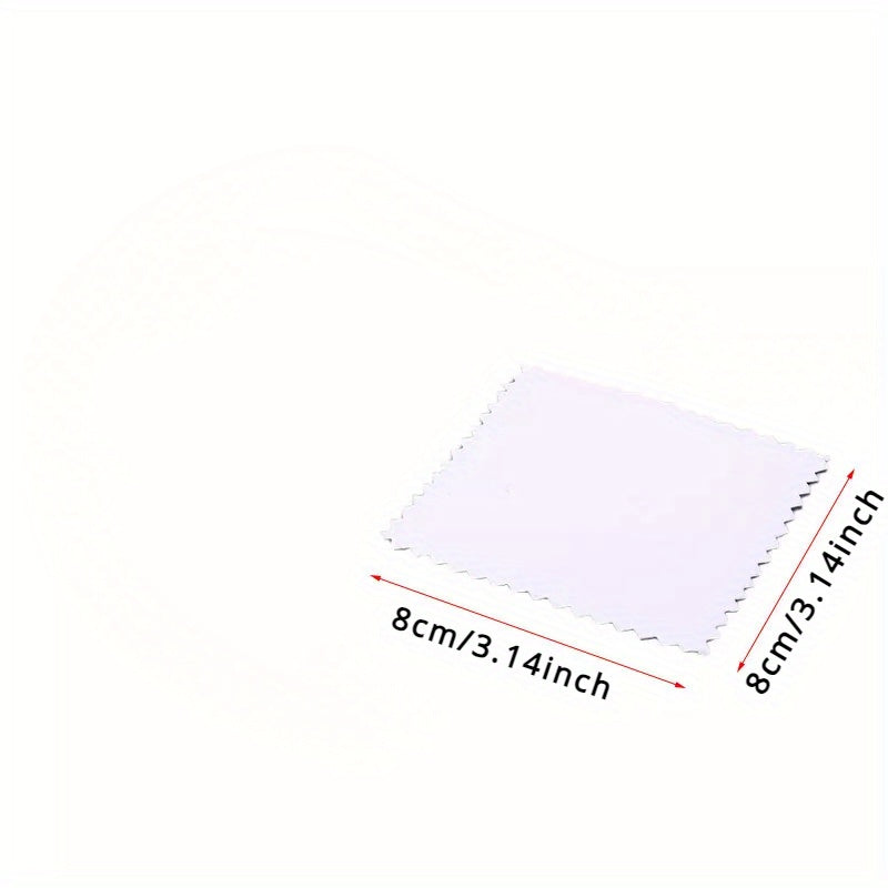 Set of 50 Non-Woven Canvas Jewelry Polishing Cloths Anti-Tarnish Cleaning Pads