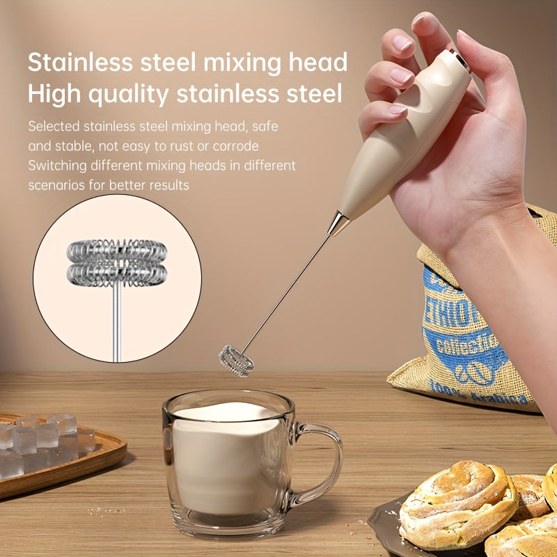 Mini Electric Hand Mixer Plastic Battery-Free Kitchen Stirrer for Baking