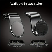 Universal avtomobil telefon uchun tutqich 360° aylanadigan magnit vent montaji sozlanadigan klip