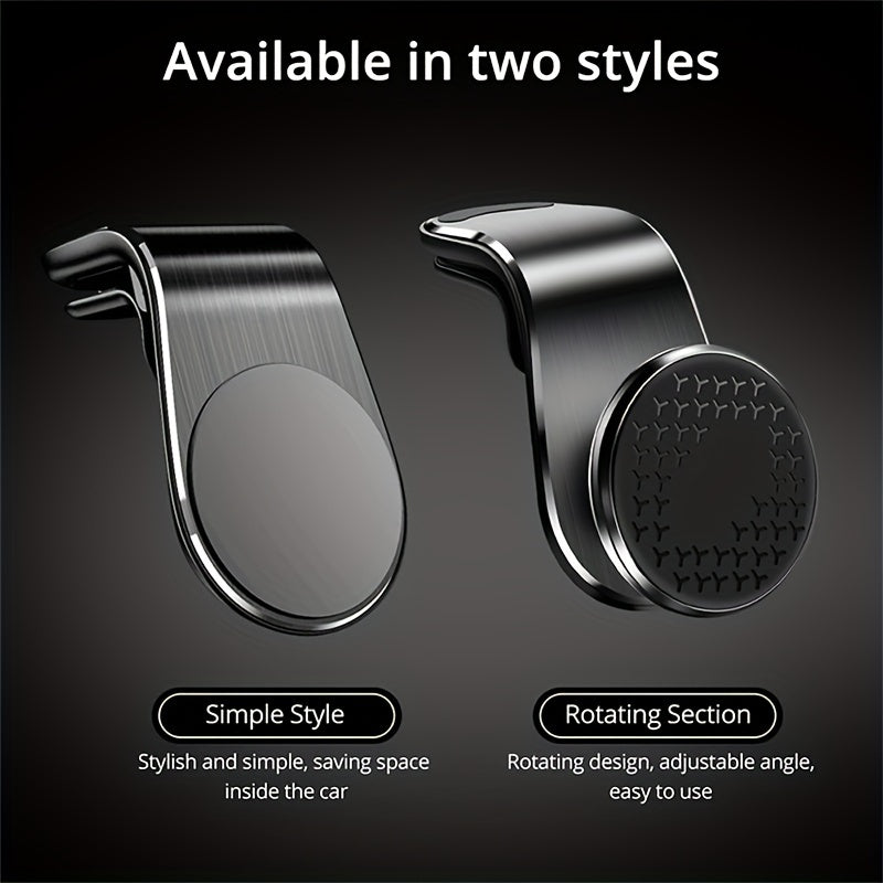 Universal avtomobil telefon uchun tutqich 360° aylanadigan magnit vent montaji sozlanadigan klip