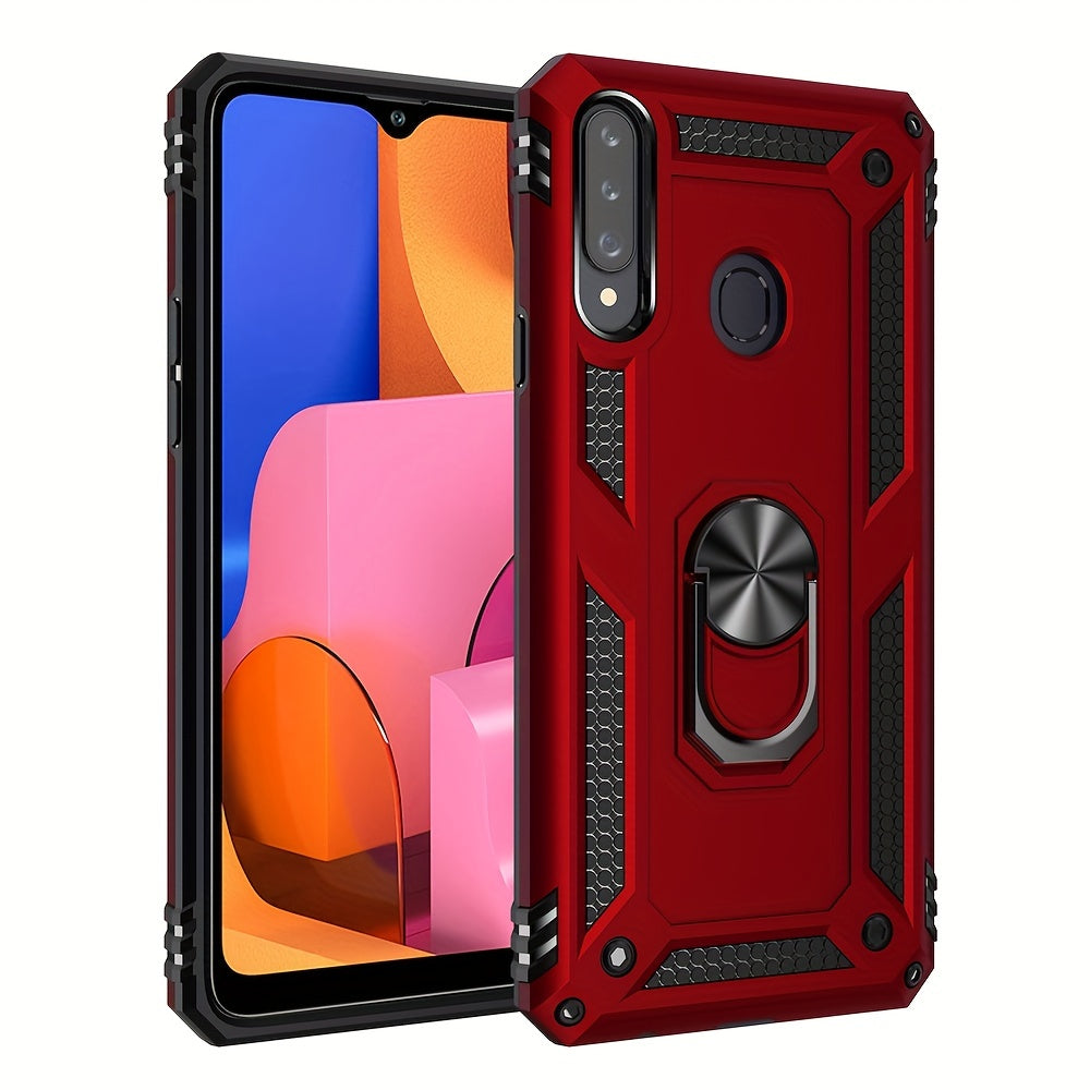 Shockproof Phone Case for Samsung Galaxy A Series with Ring Kickstand and Air Cushion Protection