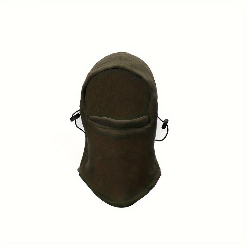 Waterproof Thermal Fleece Balaclava Hat Hooded Neck Warmer for Hiking and Outdoor Activities