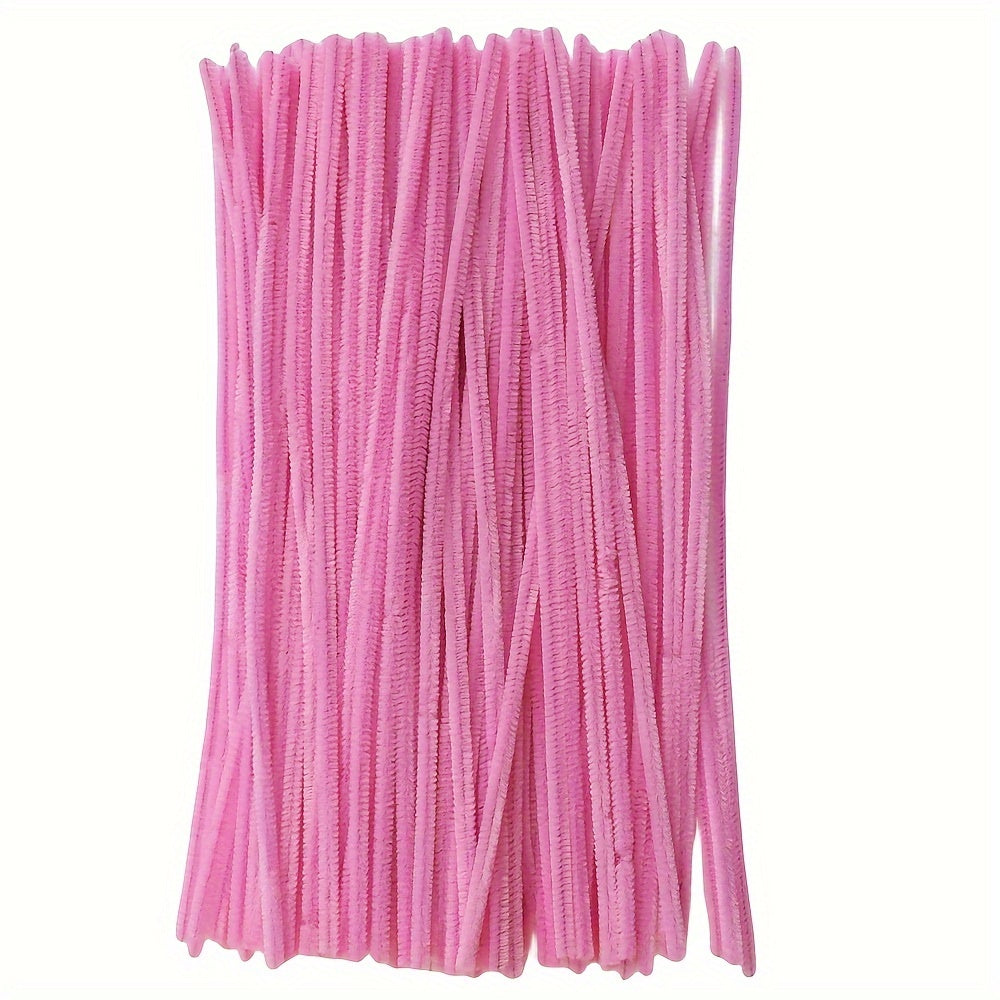 100 Colorful Chenille Stems 30cm for DIY Crafts and Decorations