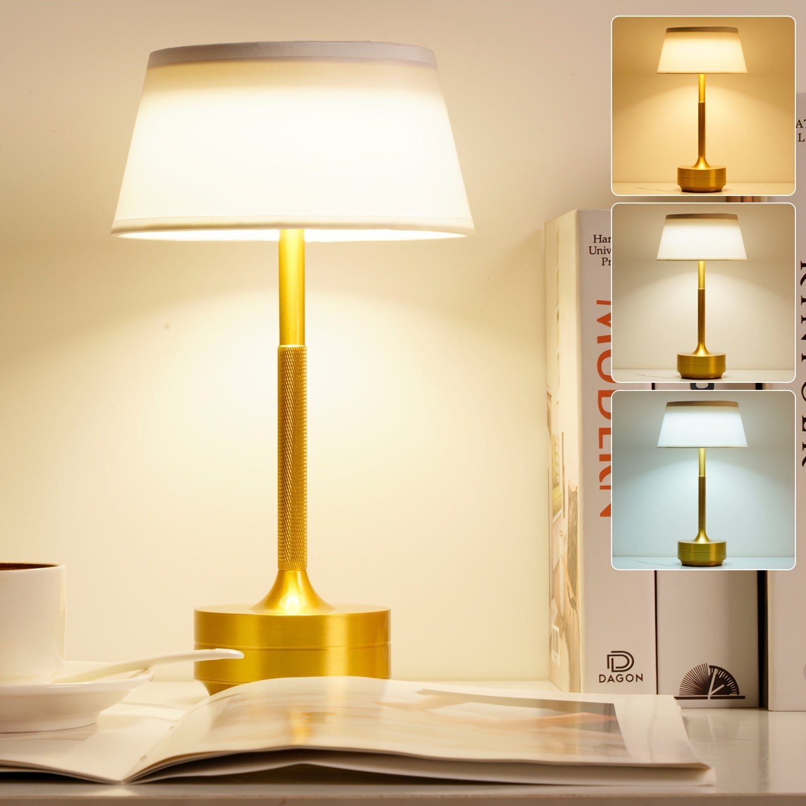 Yorug'likni sozlash mumkin bo'lgan LED stol lampasi, moslashuvchan gooseneck va teginish nazorati bilan, 3 ta rang harorati va qayta zaryadlanadigan 2000mAh batareyani taklif etadi. Uni yashash xonasida, yotoqxona va ofisda ishlatish mumkin.