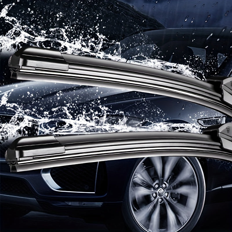 Universal Dual Rubber Wiper Blades All-Season Hook Mount 1-Pack