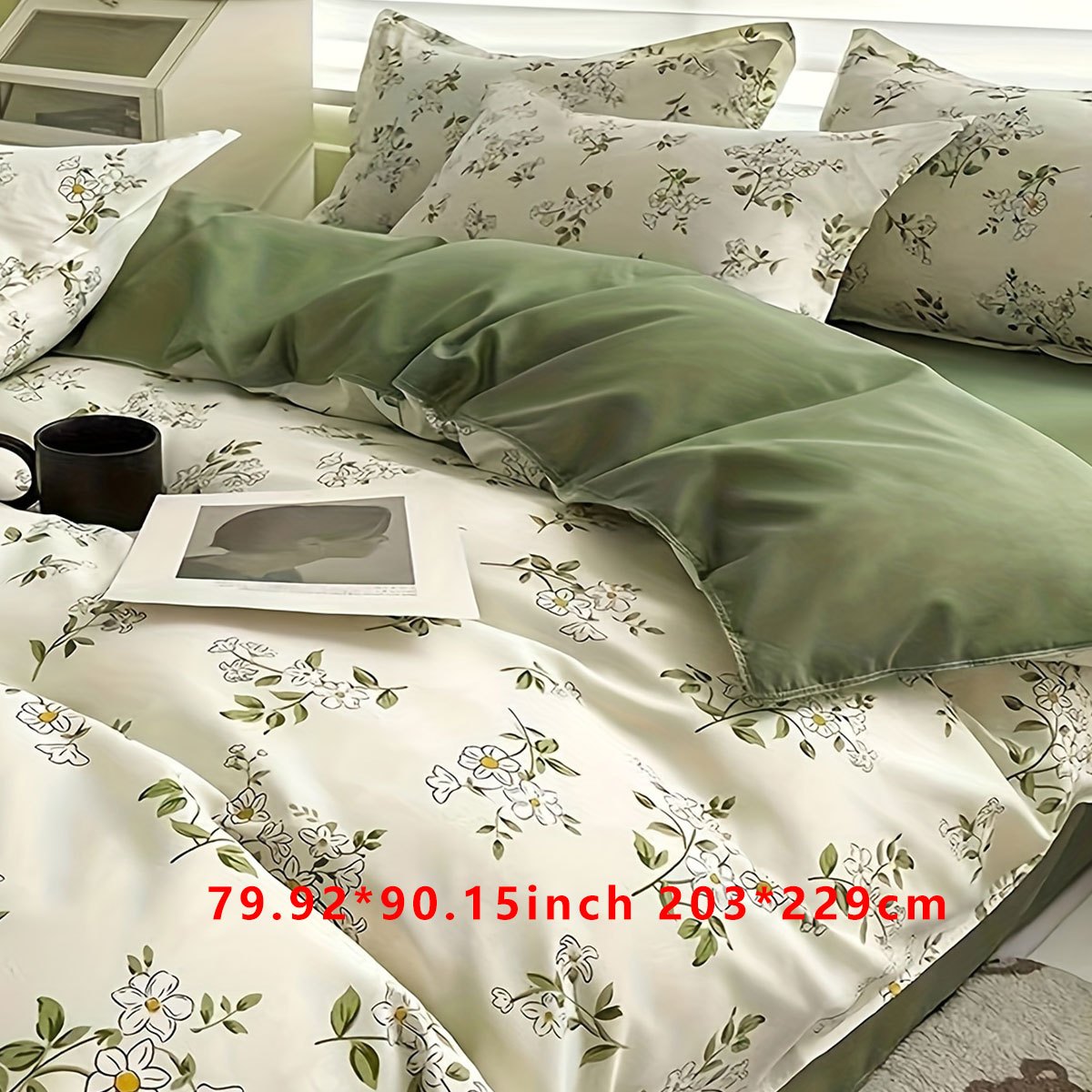 Set of 3 Floral Duvet Covers and Pillowcases Bedding Set for Bedroom Guest Room Dorm