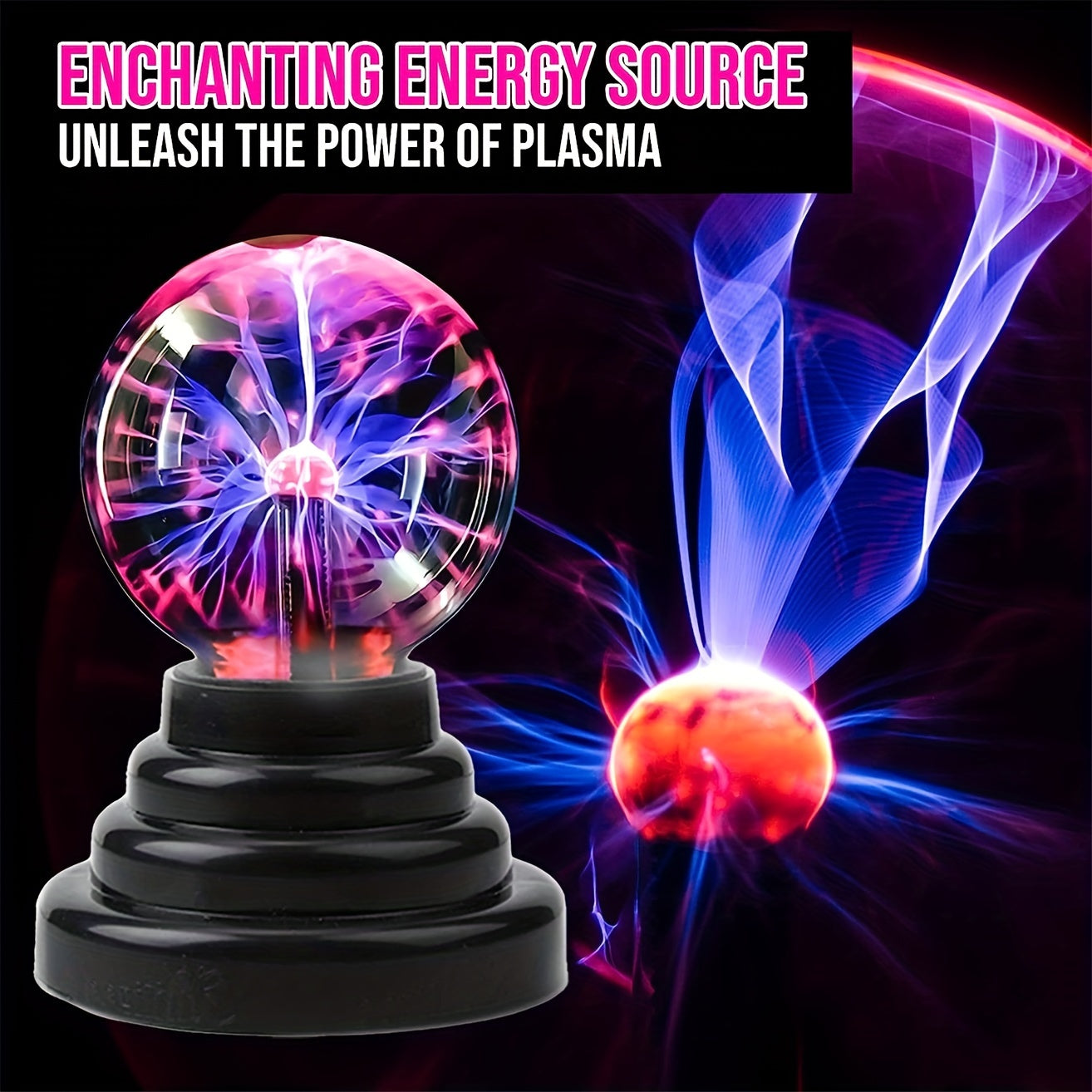 Interactive Plasma Light Bulb USB Powered Touch Sensitive Static Electricity Lamp for Parties and Home Decor