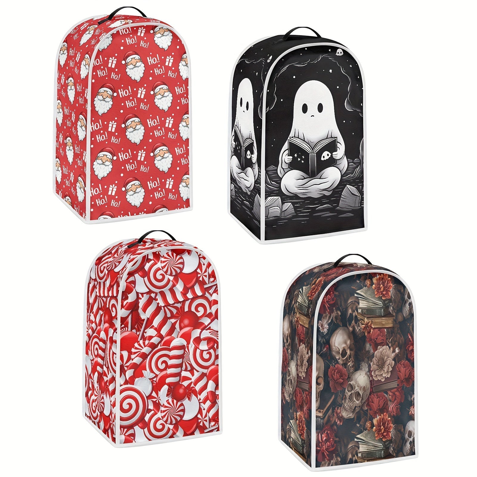 Halloween Christmas Kitchen Appliance Cover Washable Top Handle Fits Food Processors Coffee Makers