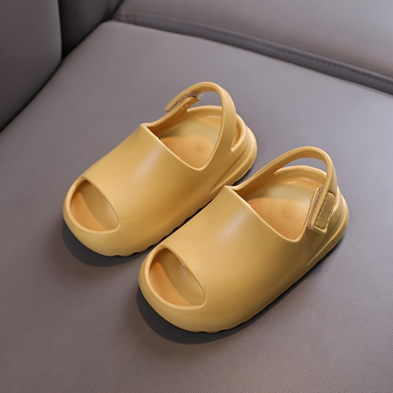 Детские тапочки-слипоны из EVA для мальчиков и девочек, для дома и улицы, повседневные, однотонные