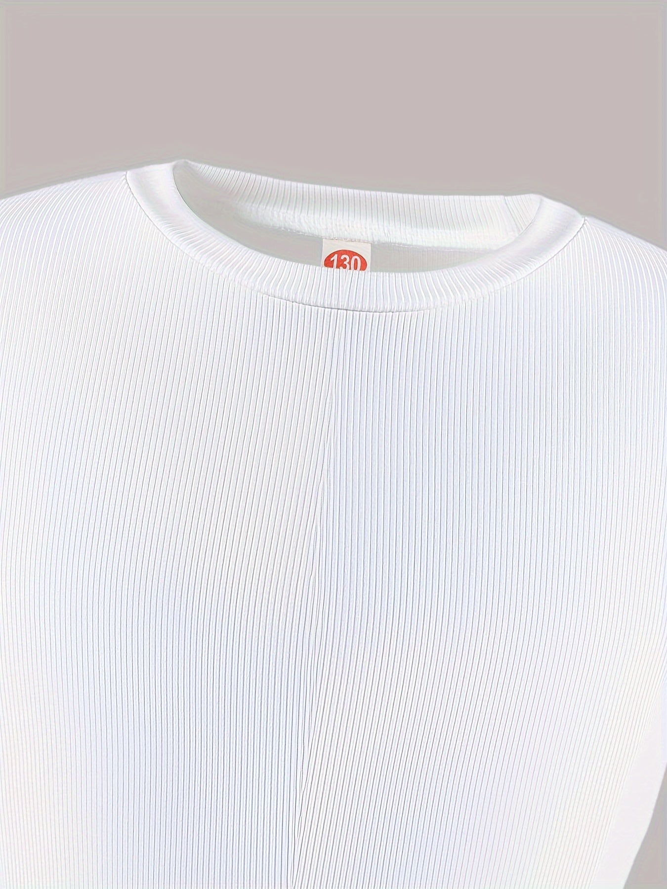 Conjunto de dos piezas de otoño para niños, camiseta de manga larga y pantalones de pierna ancha, poliéster sólido