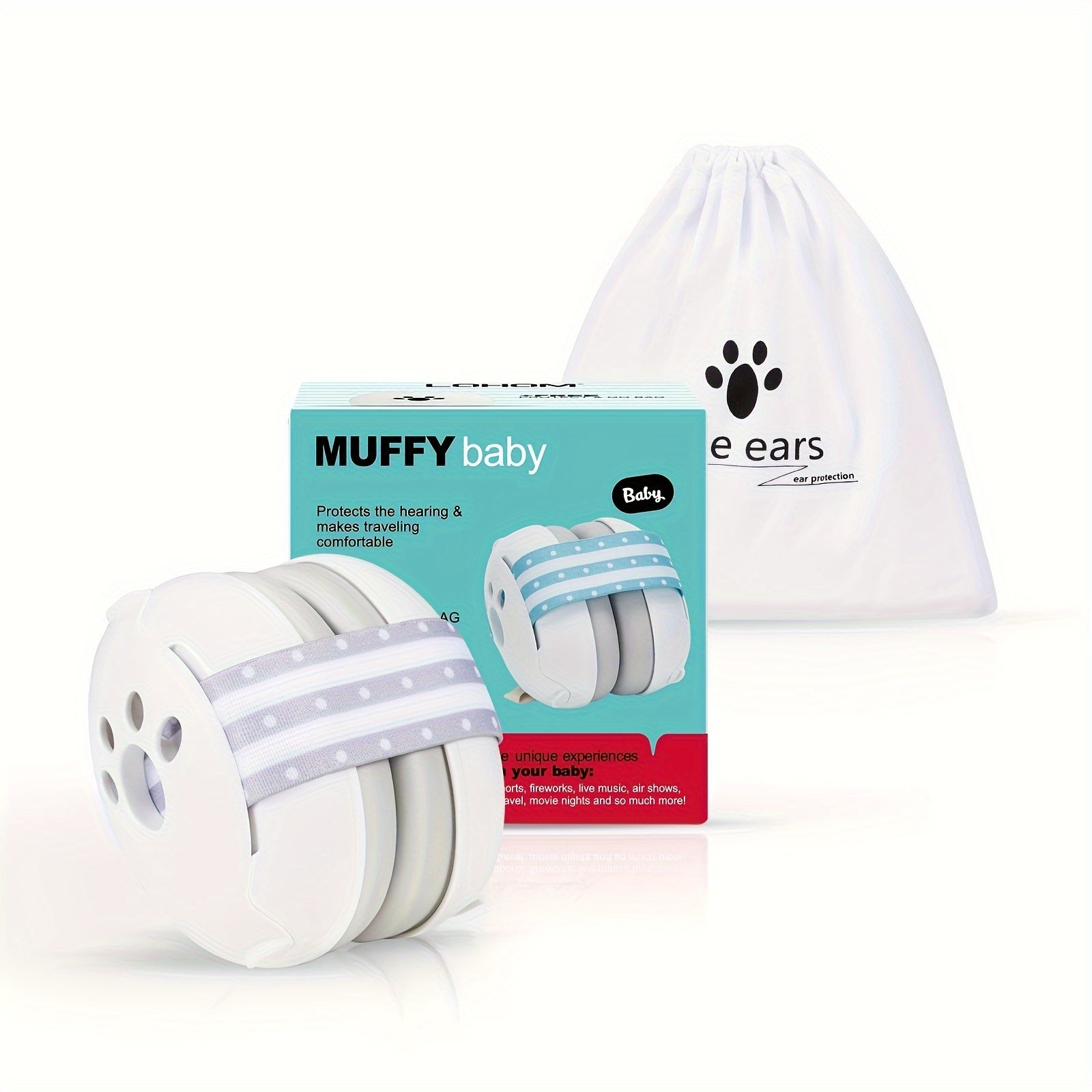 Kichkintoylar va chaqaloqlar uchun quloqni himoyalash uchun quloqchinlar, shovqinni kamaytiruvchi eshitish himoyachilari, sayohat va uxlash uchun