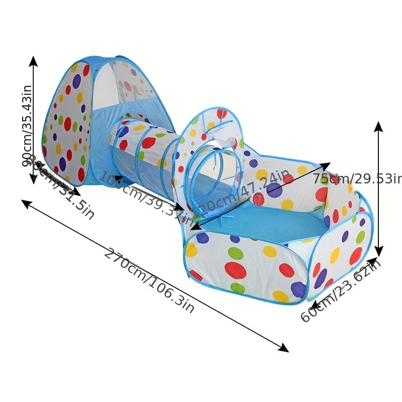 Bola o'ynash uchun bolalar uchun portativ ichki to'p havzasi tuneli tent