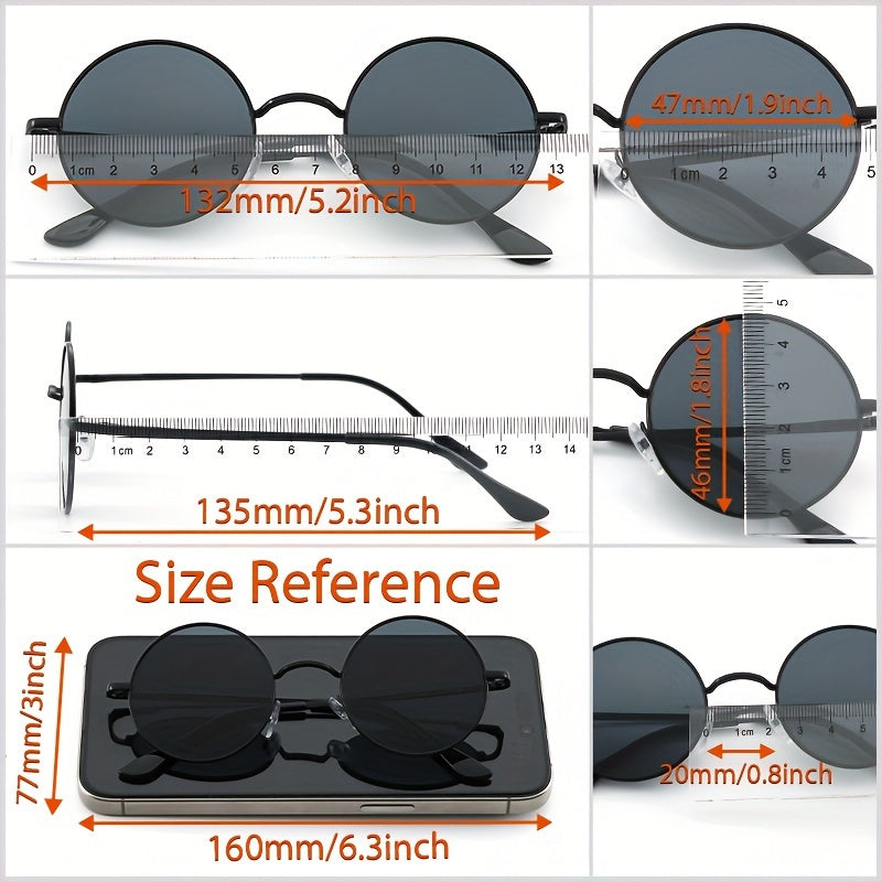 Men's Round Glasses Fashionable Eyewear for Casual Wear