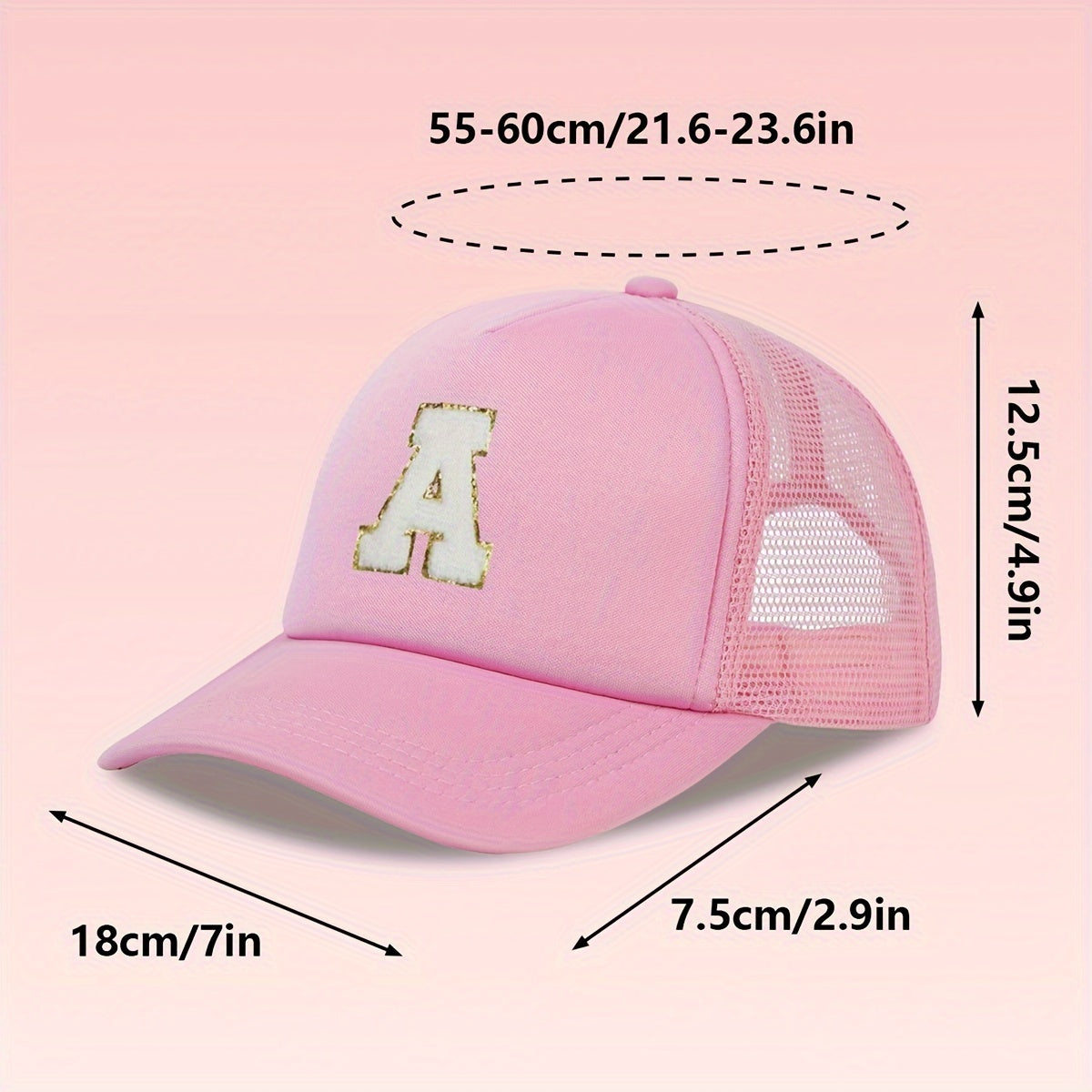Women's Alphabet Trucker Hat and Mini Shoulder Bag Set Lightweight Casual Accessories