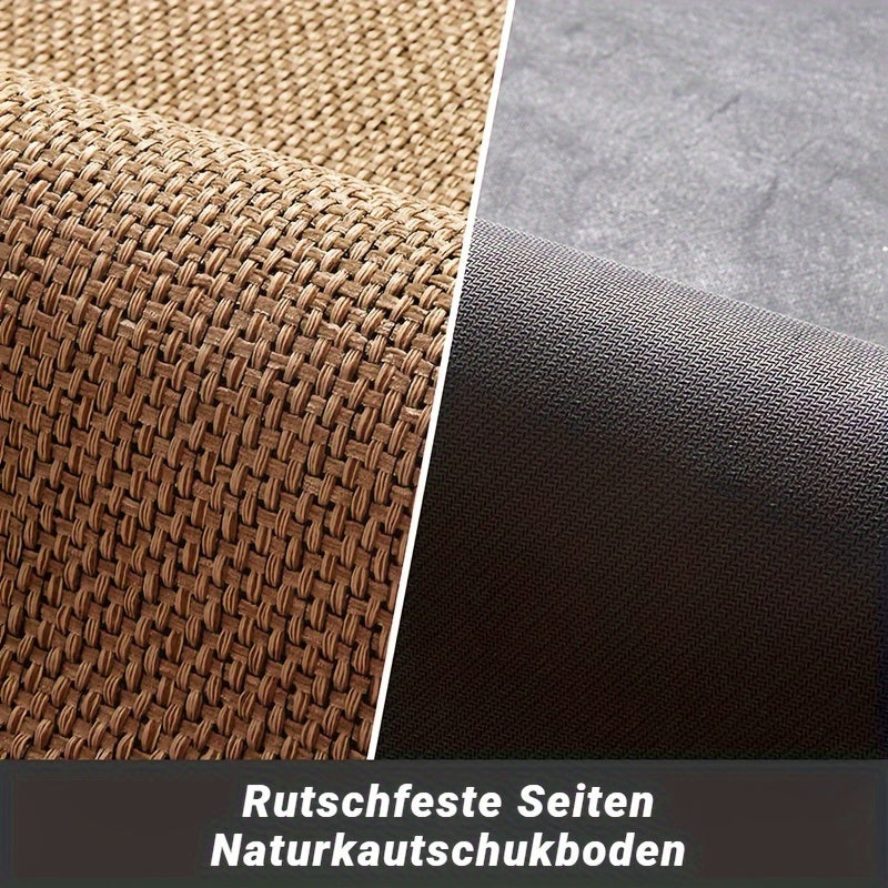 Textured Farmhouse Rug with Anti-Shedding Fade-Resistant Durable Material for High-Traffic Areas
