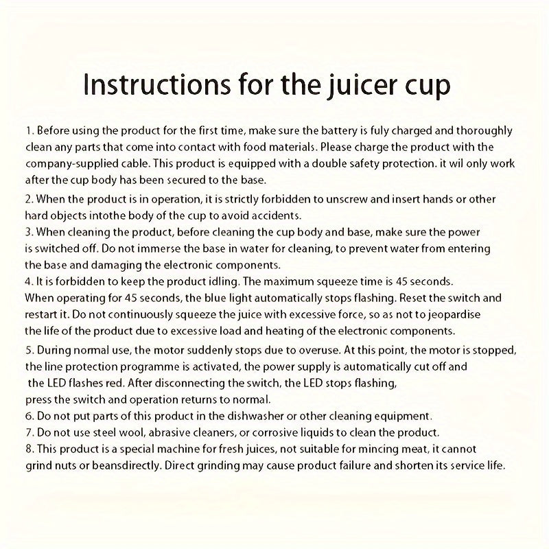 Exprimidor portátil recargable por USB 0.5L, máquina compacta para bebidas saludables