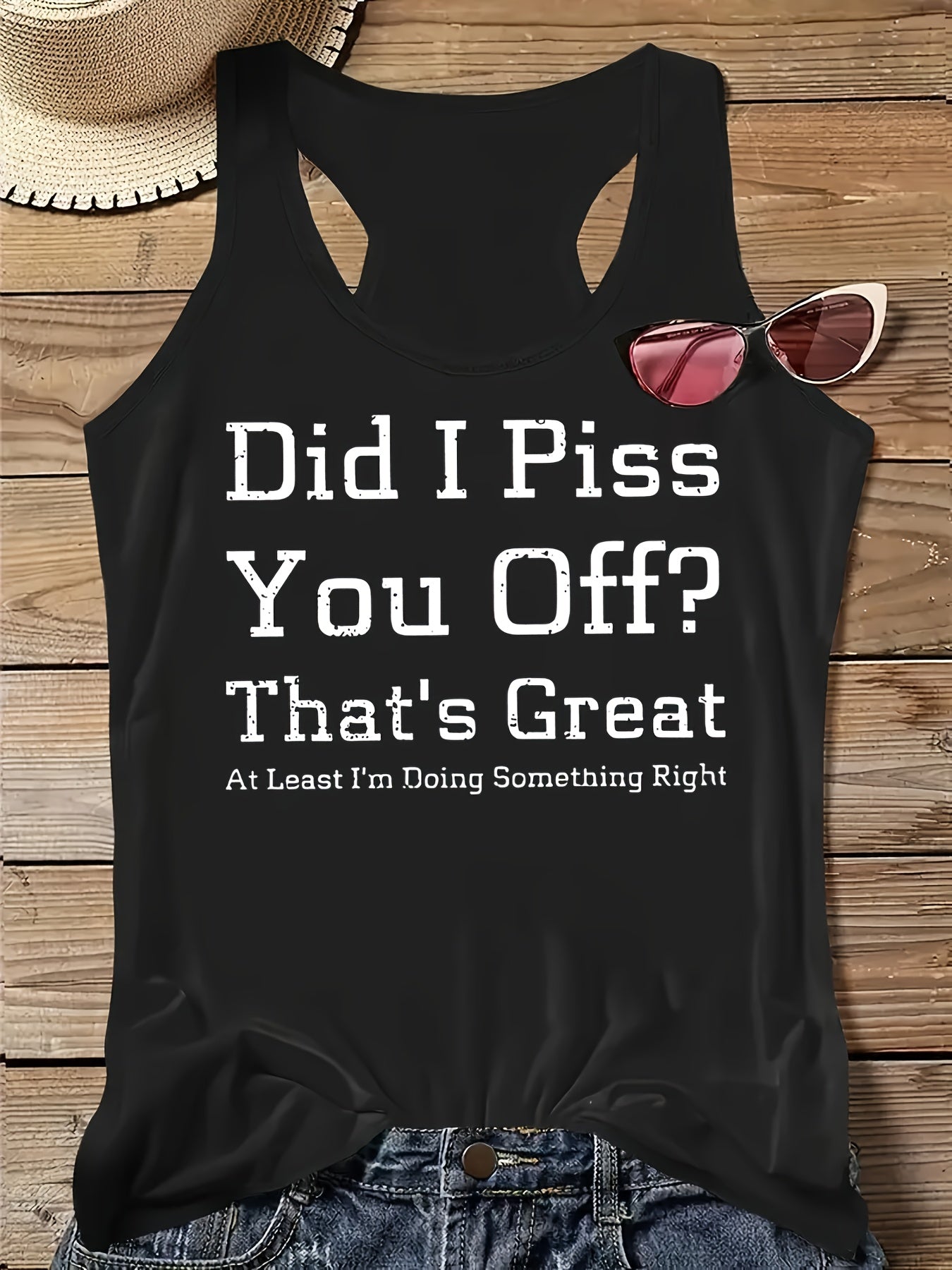 Женская черная майка с графичным принтом, повседневная, с лозунгом, летний подарок