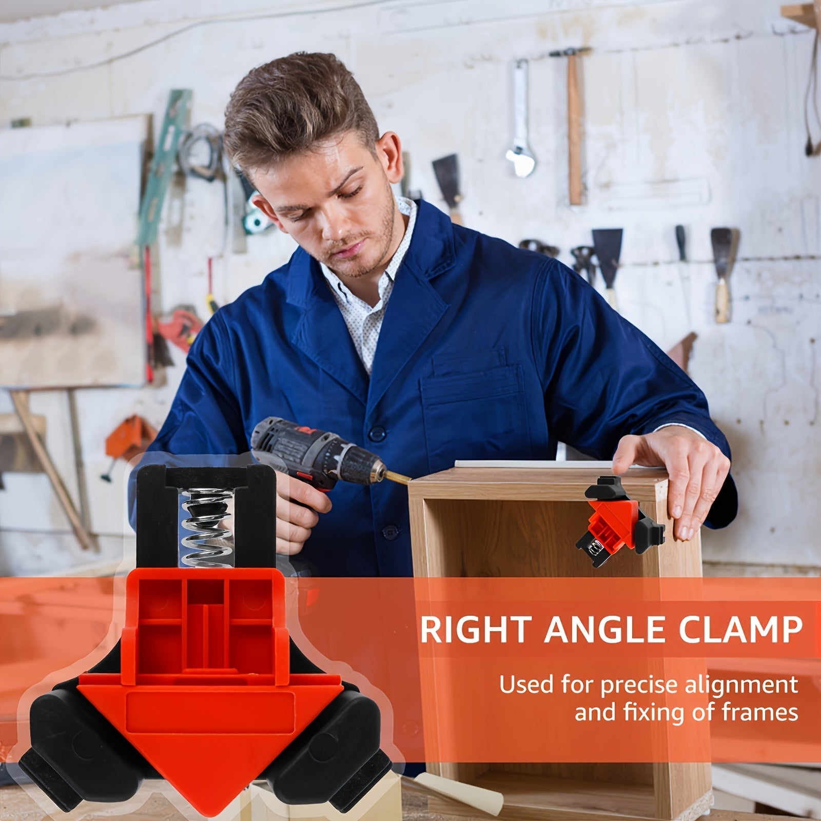 4 Pack ABS Corner Clamps for Photo Frames and DIY Projects Adjustable 90-Degree Angle Joints