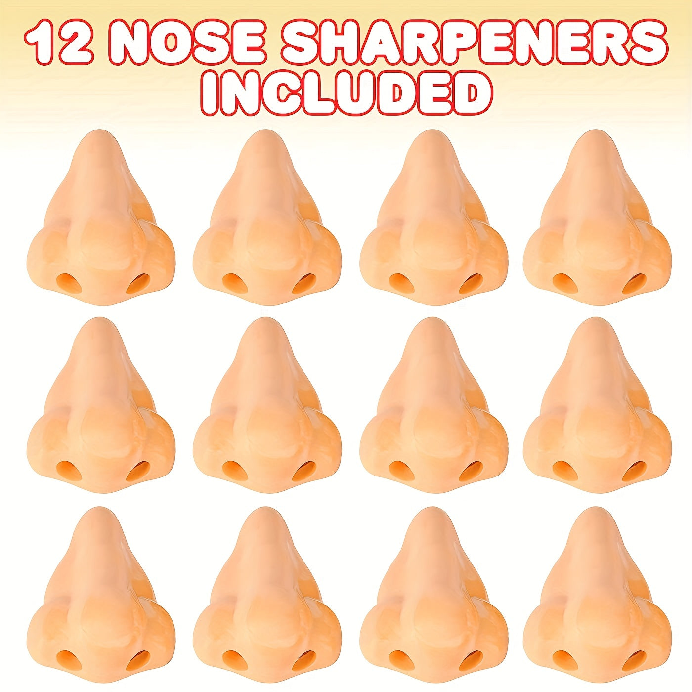 Nose-Shaped Pencil Sharpener for Kids Light Brown Plastic Quirky Fun