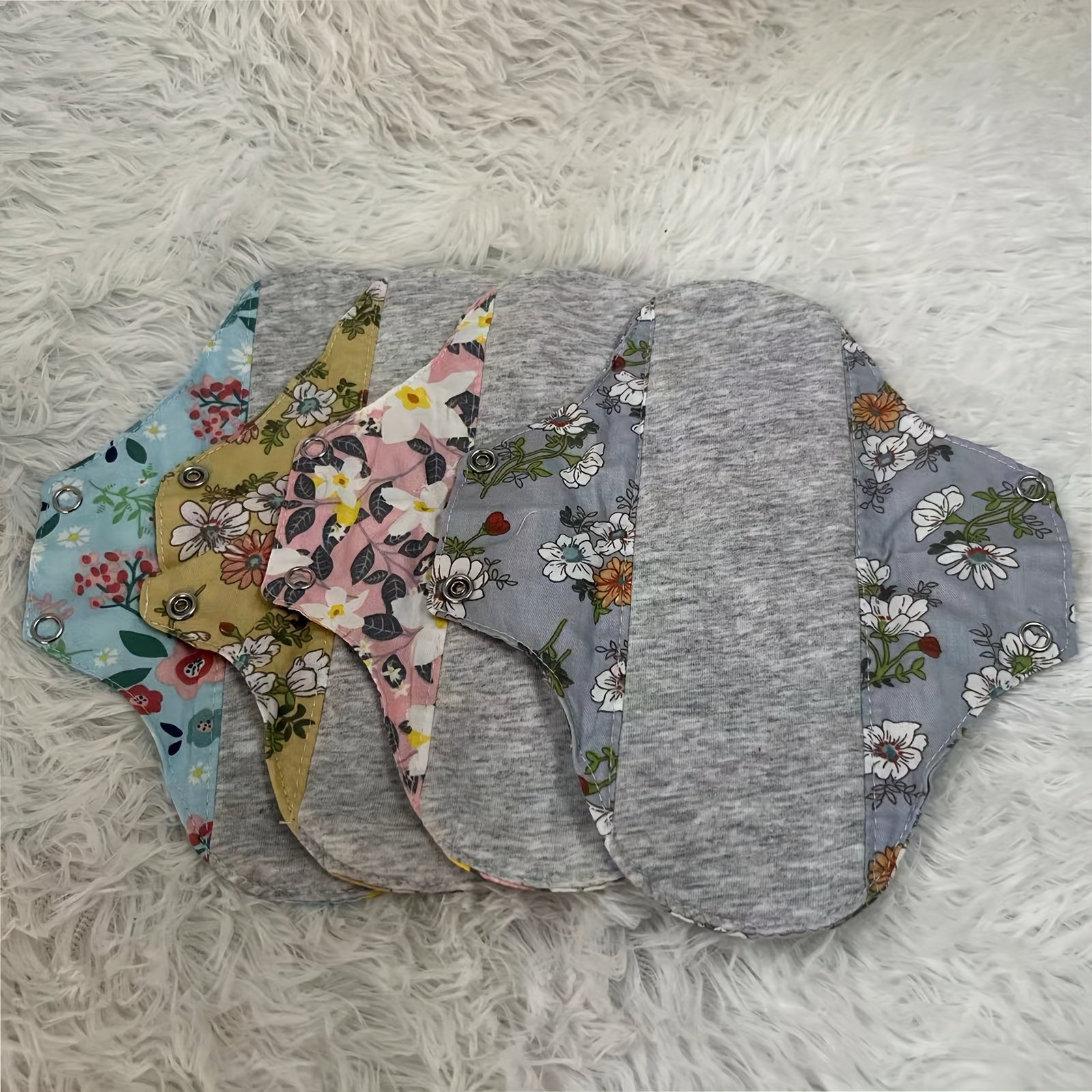 4pcs Unscented Cotton Panty Liners with Graphene Core Reusable Menstrual Pads