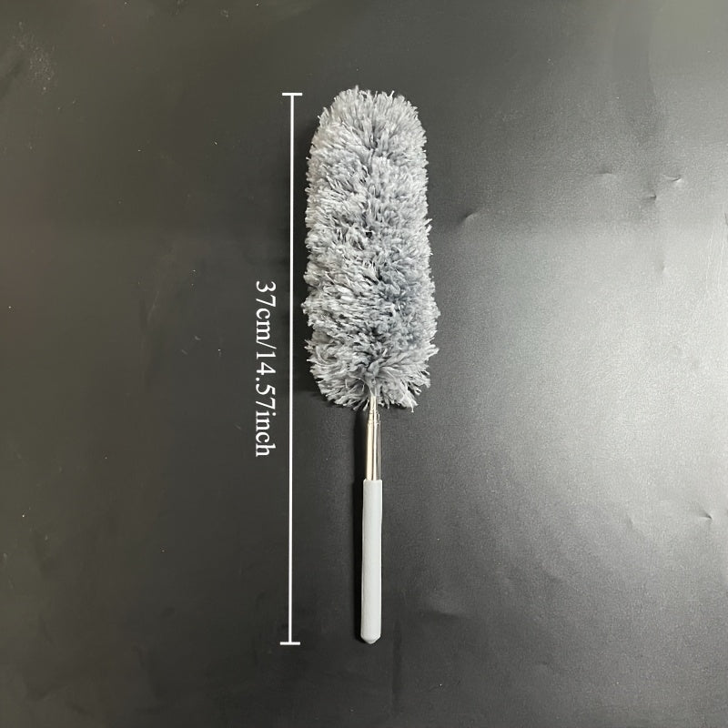 Extendable Microfiber Duster with 119.38cm Flexible Stainless Steel Pole for Home and Garden Dust Removal