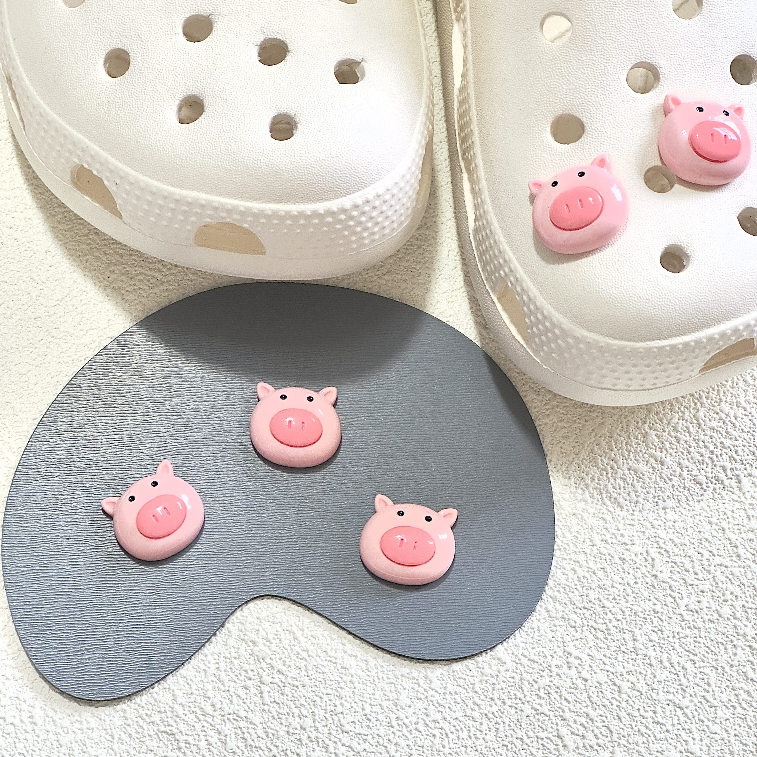 5 dona pushti chochqa poyafzal charm to'plami yoqimli chochqa boshli poyafzal dekorasiyasi rezin zargarlik buyumlari aksessuarlari