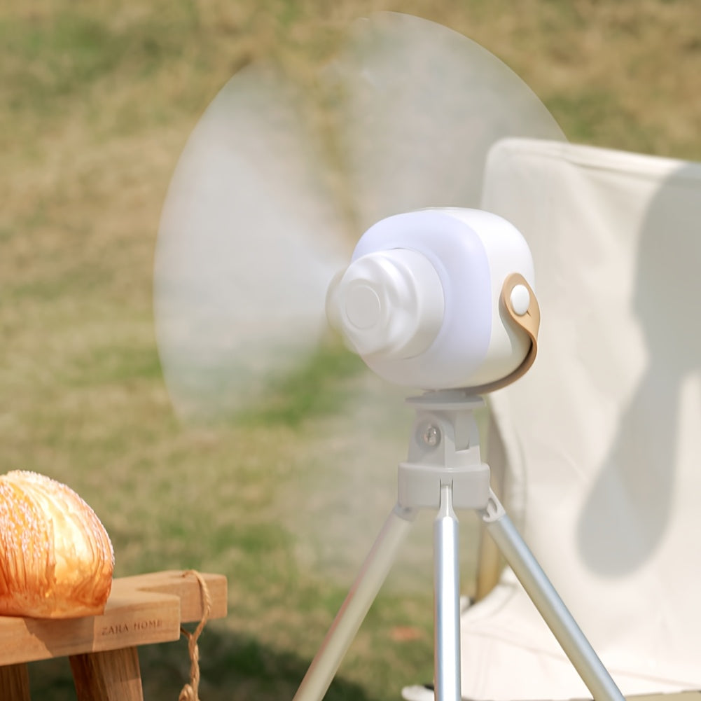 Rechargeable Camping Fan with Remote Control, Detachable Tripod, Hanging Hook