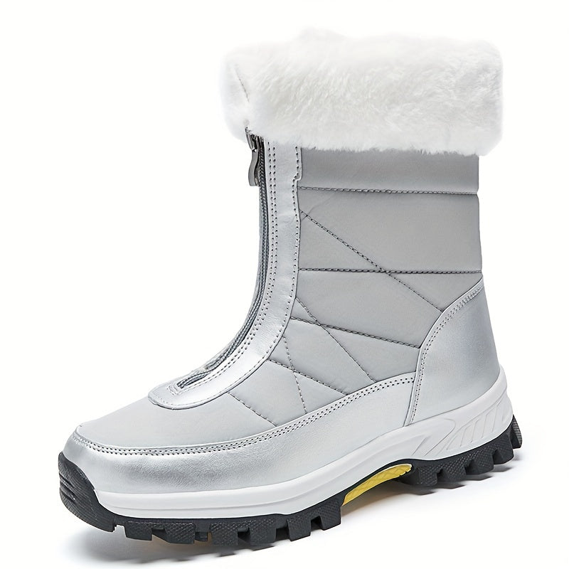 Women's Mid-Calf Winter Boots With Warmth Insulation Plush Lining