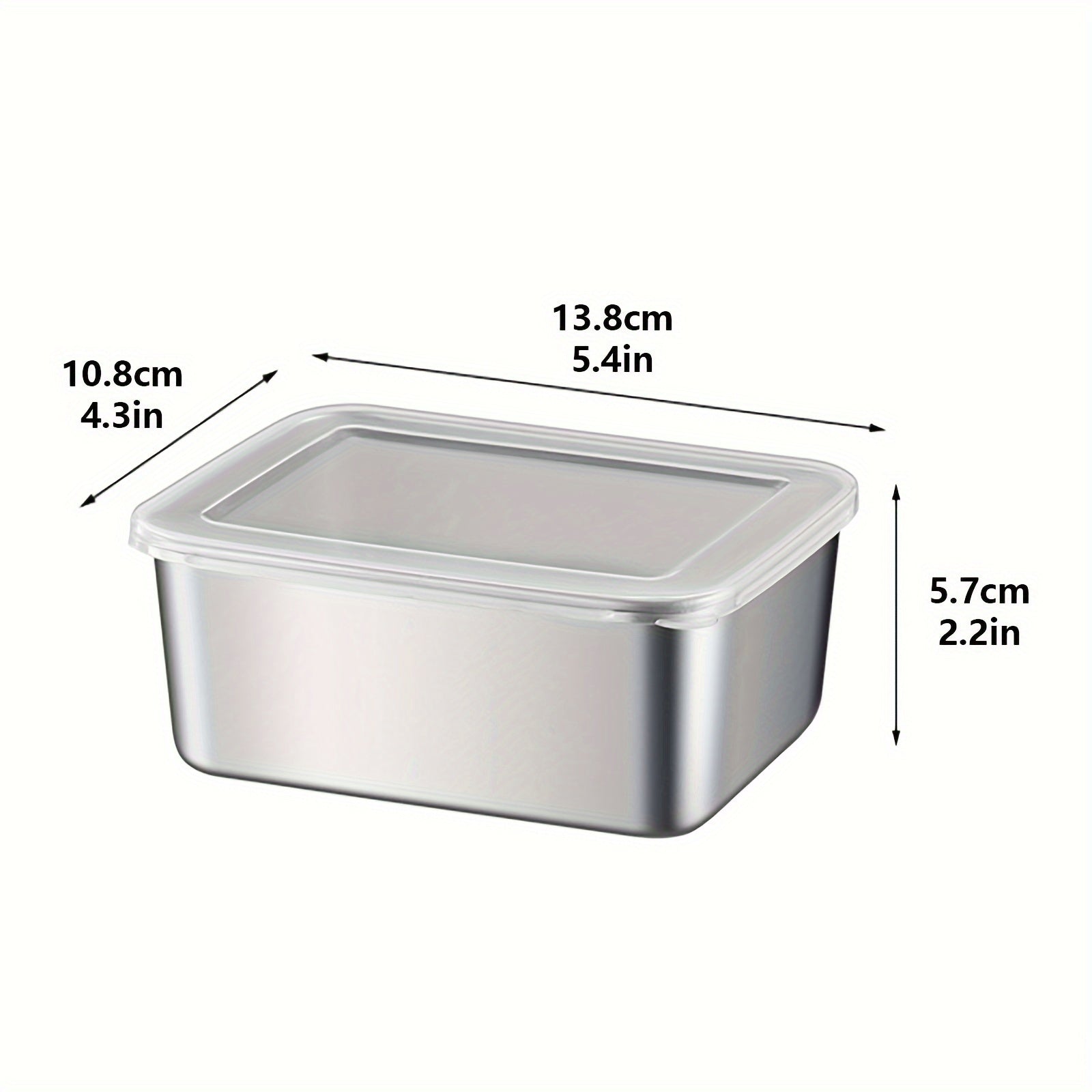 Stainless Steel Storage Container Set of 6 with Lids for Food Organization