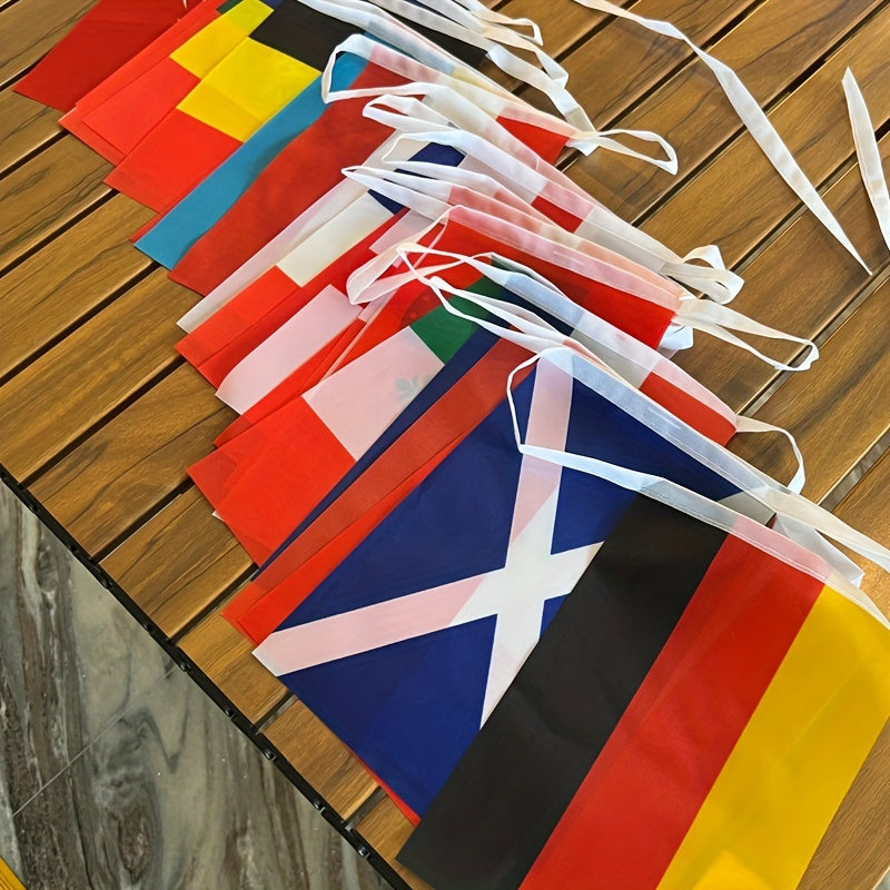 International Flag Banner for Room Decor 25/50/100 Flags Polyester for Events