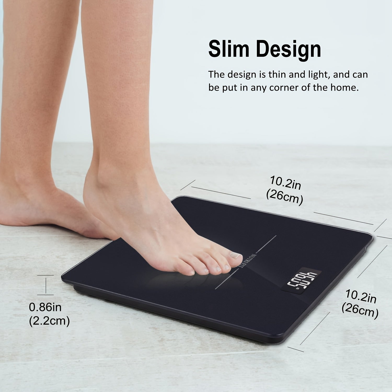 Цифровые напольные весы с ЖК-дисплеем, прочные, точные измерения веса тела