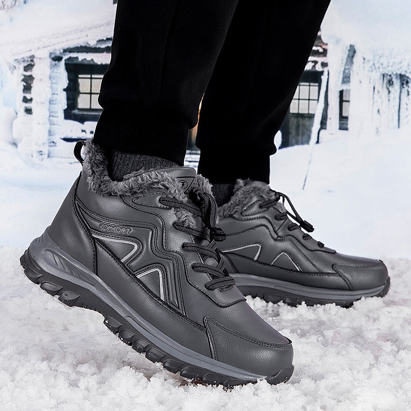 Women's Winter Slip-Resistant Walking Shoes Burgundy All-Season Comfort