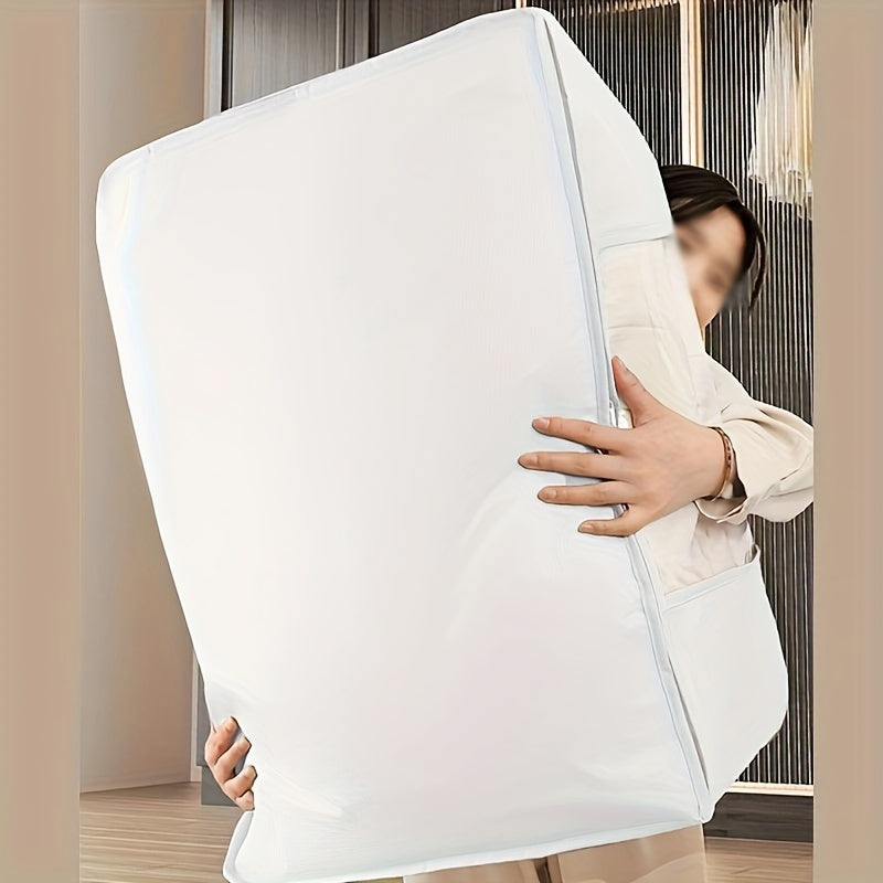 Bolsa de almacenamiento con asas para ropa, mantas y juguetes, duradera, contenedor ahorrador de espacio