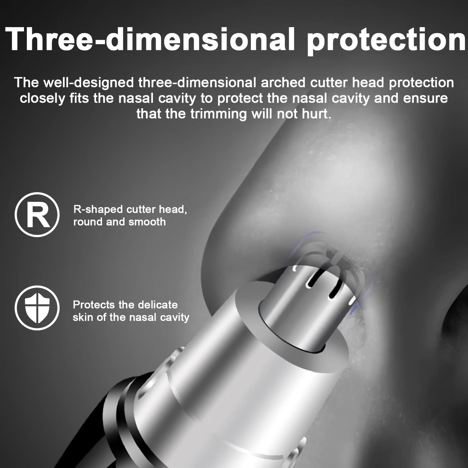 Erkaklar va ayollar uchun simsiz elektr burun, quloq va soch kesuvchi, zanglamaydigan po'latdan