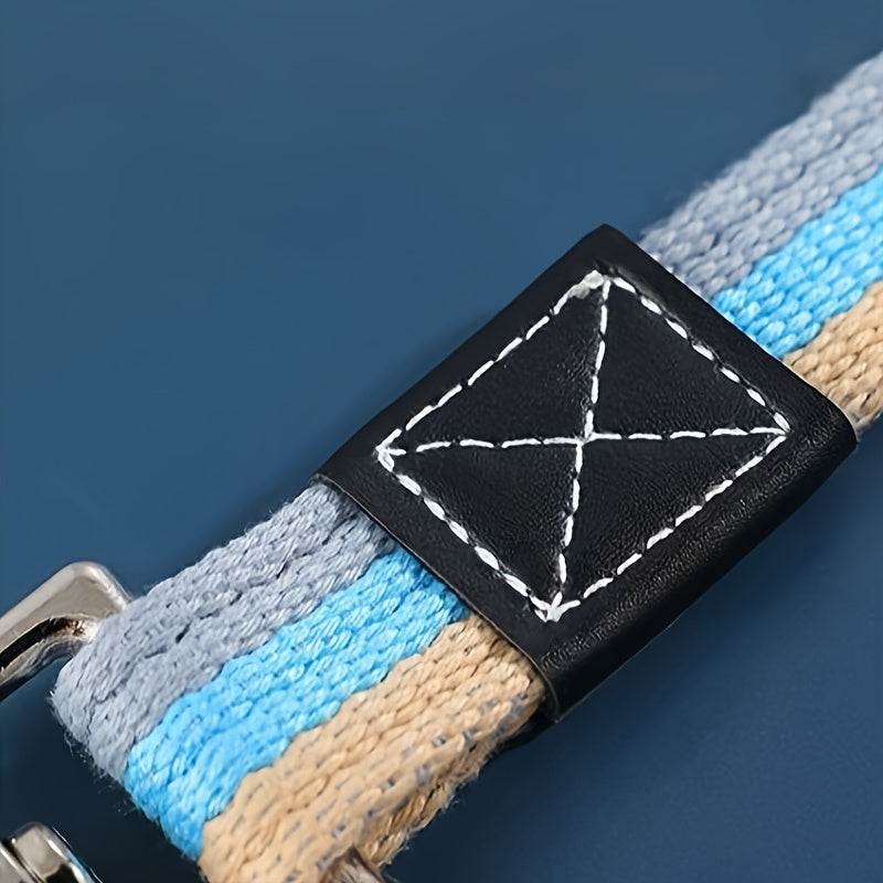 Прочная полосатая собачья поводка из полиэстера с нескользящей ручкой, тяжелого типа, для всех пород