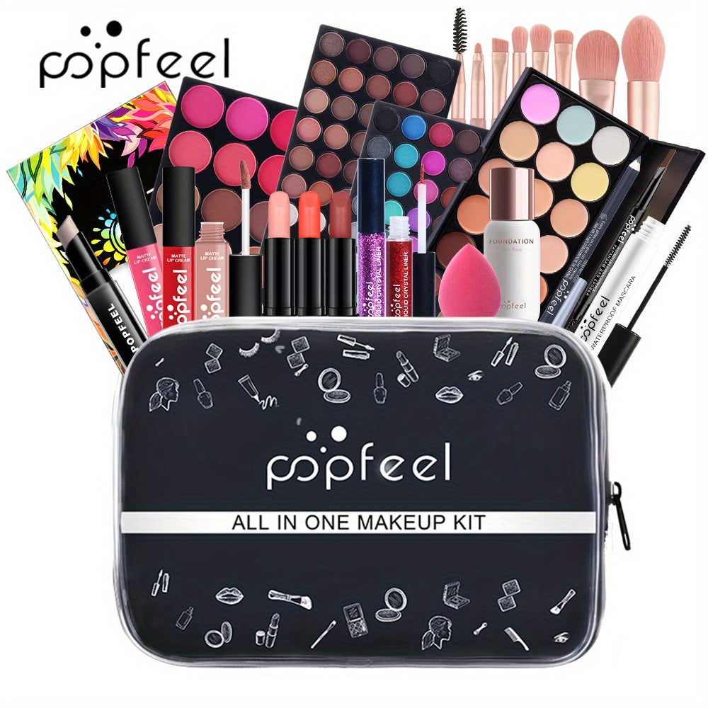 Women's Makeup Kit All-in-One Set With Eyeshadow Lipstick Brush