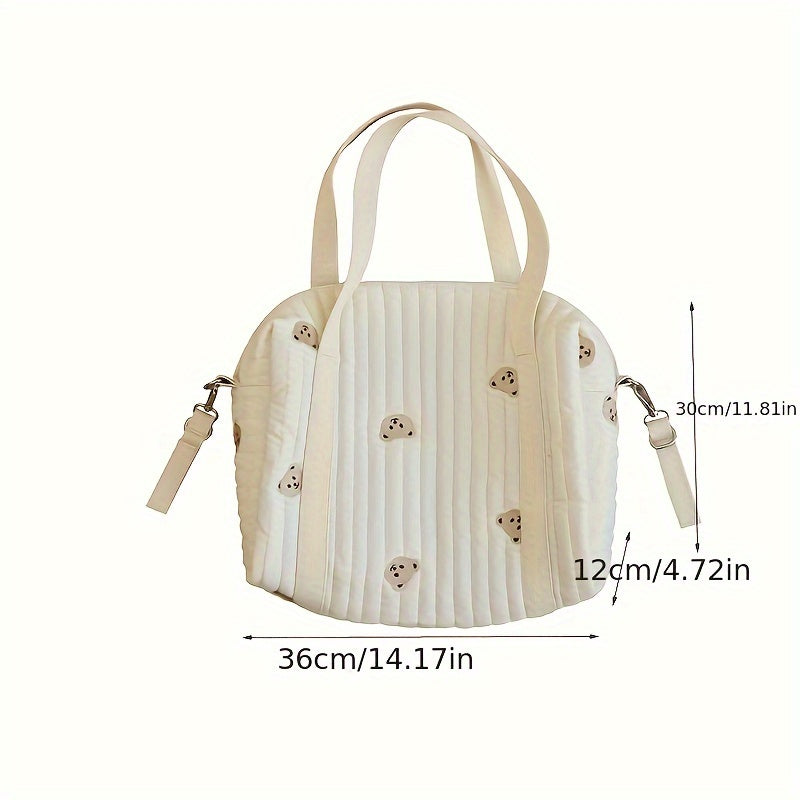 Универсальная вышитая стеганая сумка для мамы с множеством функций: сумка для подгузников, утолщенная сумка для коляски - идеально подходит для Хэллоуина, Дня благодарения и рождественского подарка.