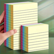 Large Lined Self-Adhesive Sticky Notes Pad in 4 Colors for Office and Students