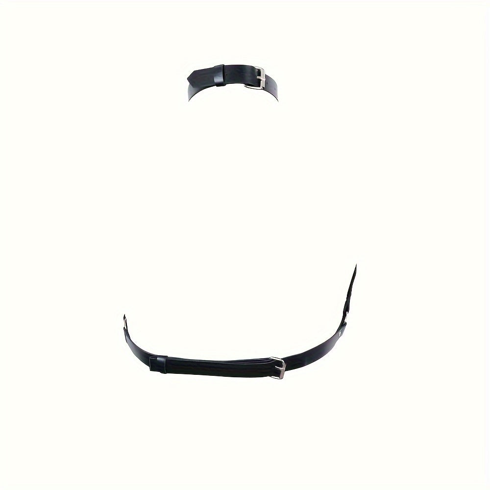 Women's Gothic Chain Belt with Tassels and Hollow PU Leather Chest Cage Bra