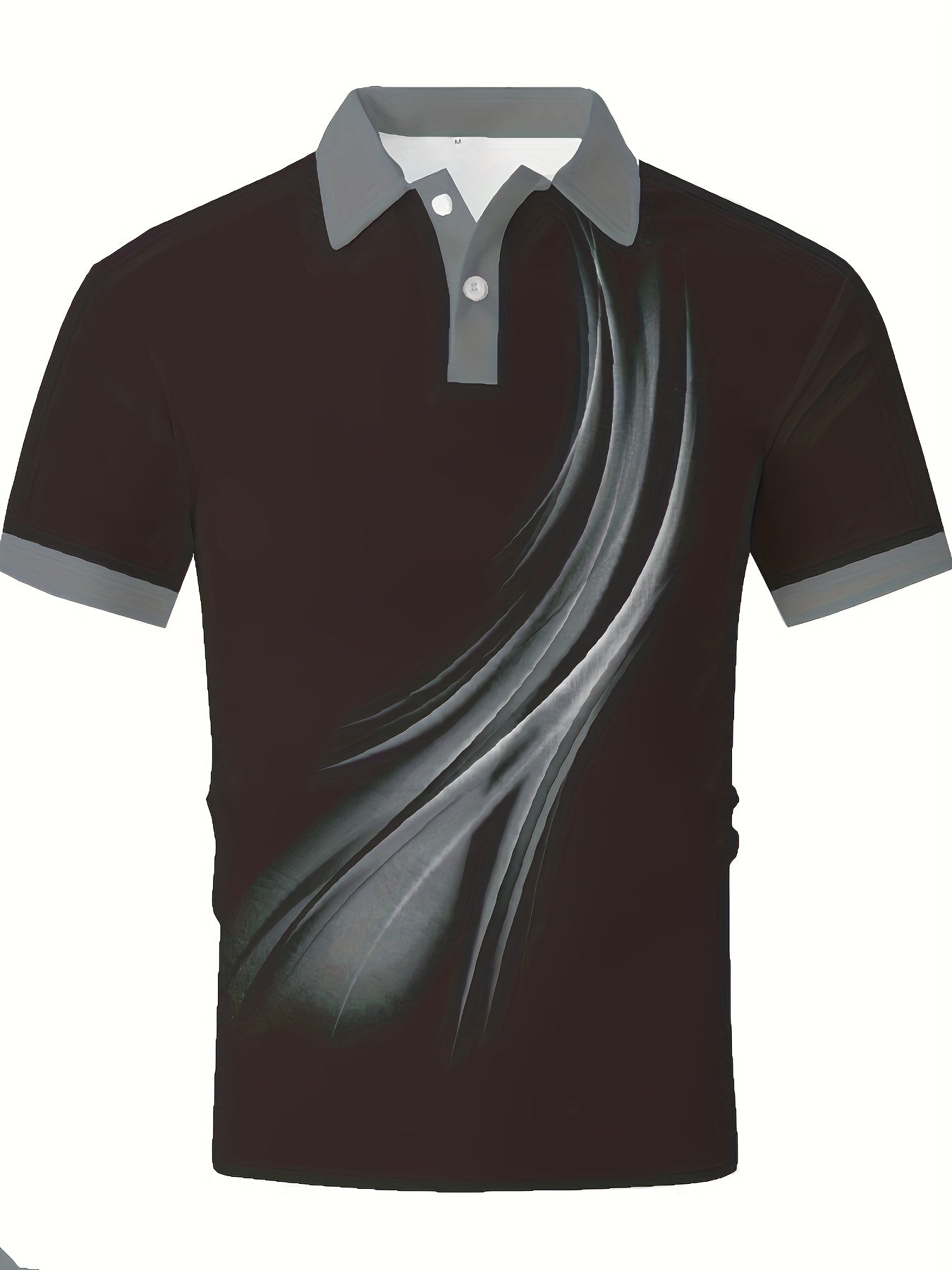 Plus Size Men's Short Sleeve Geometric Print Shirt for Summer Casual Wear