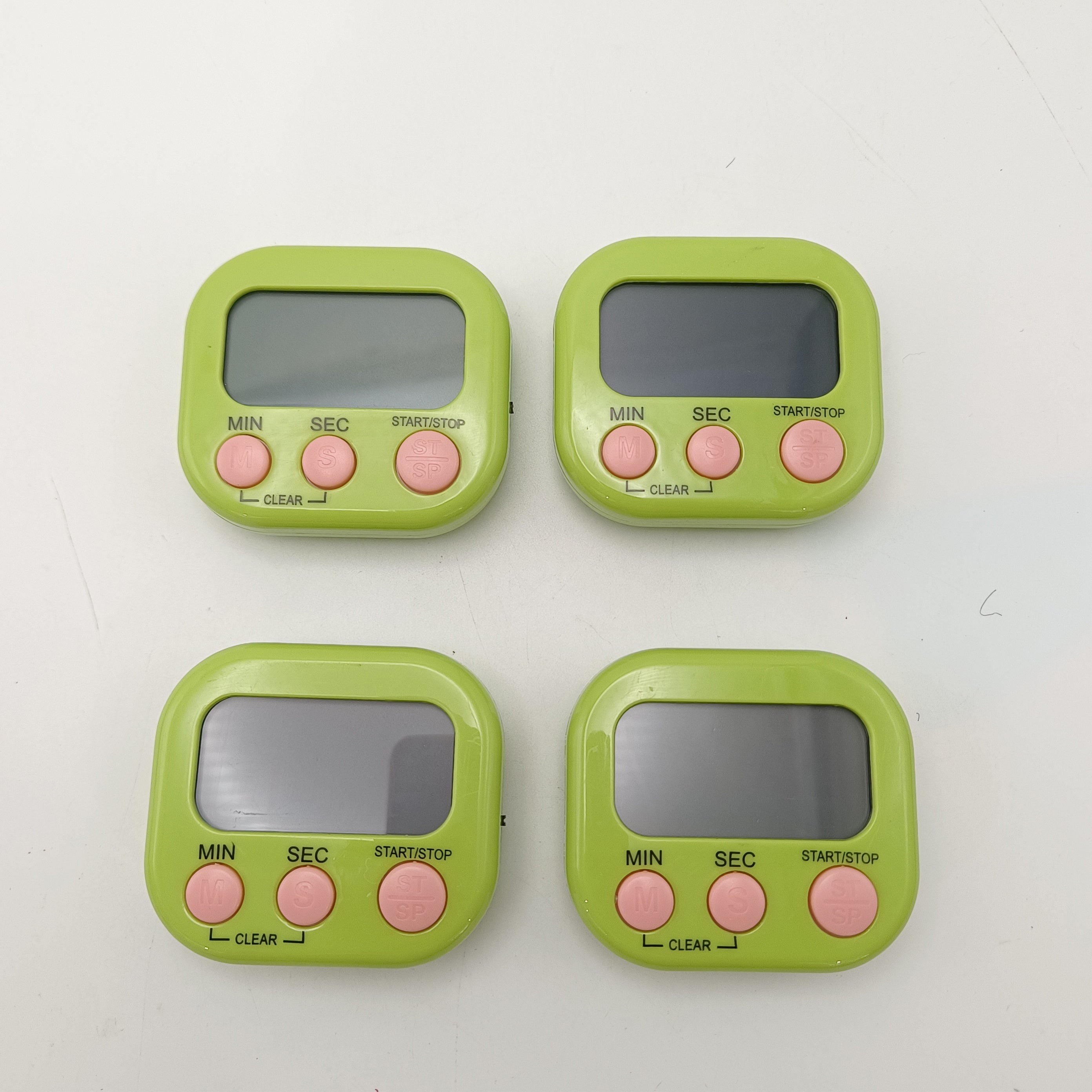 Temporizador digital de cocina de 4 piezas con respaldo magnético que cuenta minutos y segundos para cocinar, hornear, deportes, juegos y uso en oficina