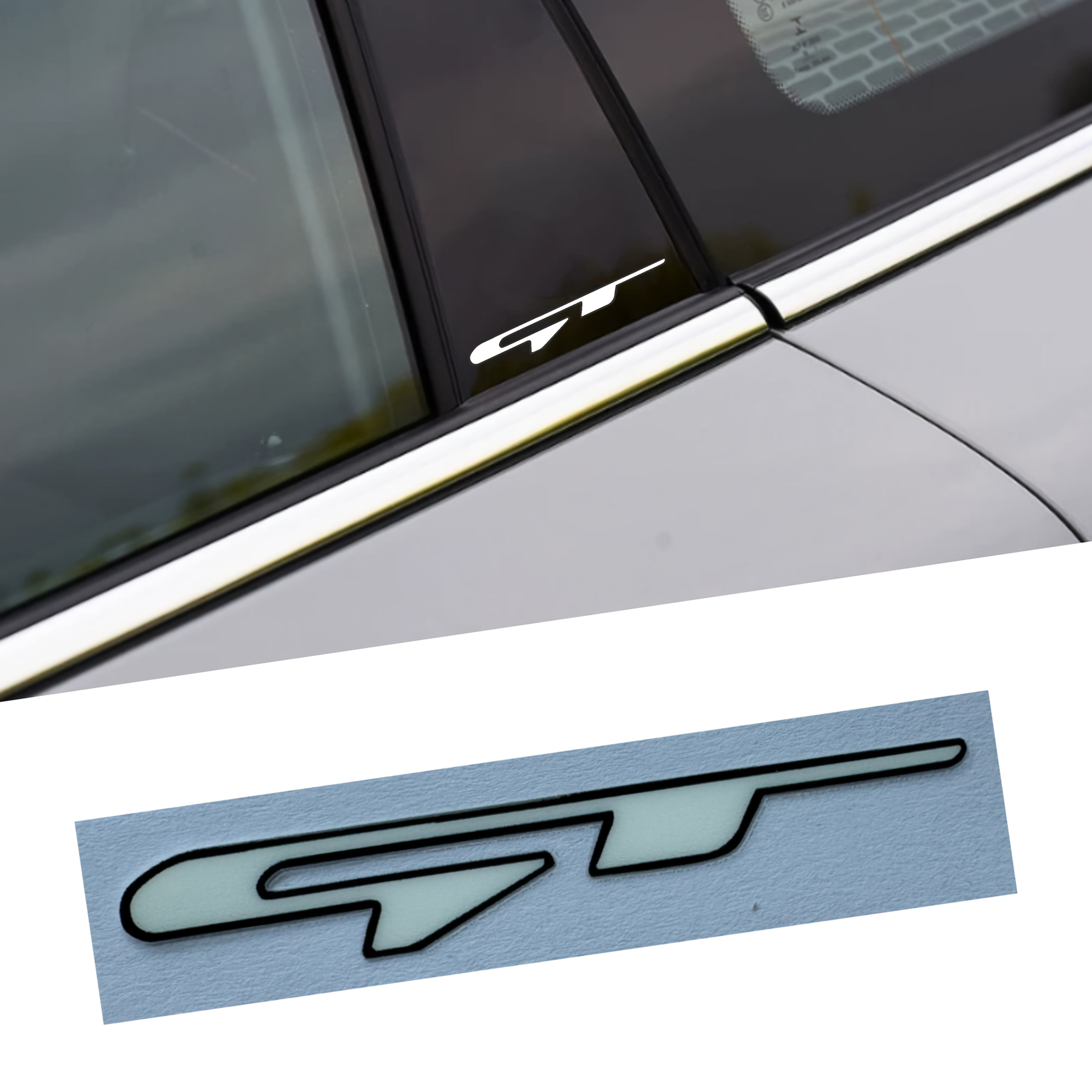 2 dona qora vinil avtomobil logotipi stikerlari oq o'q decal tashqi uslub