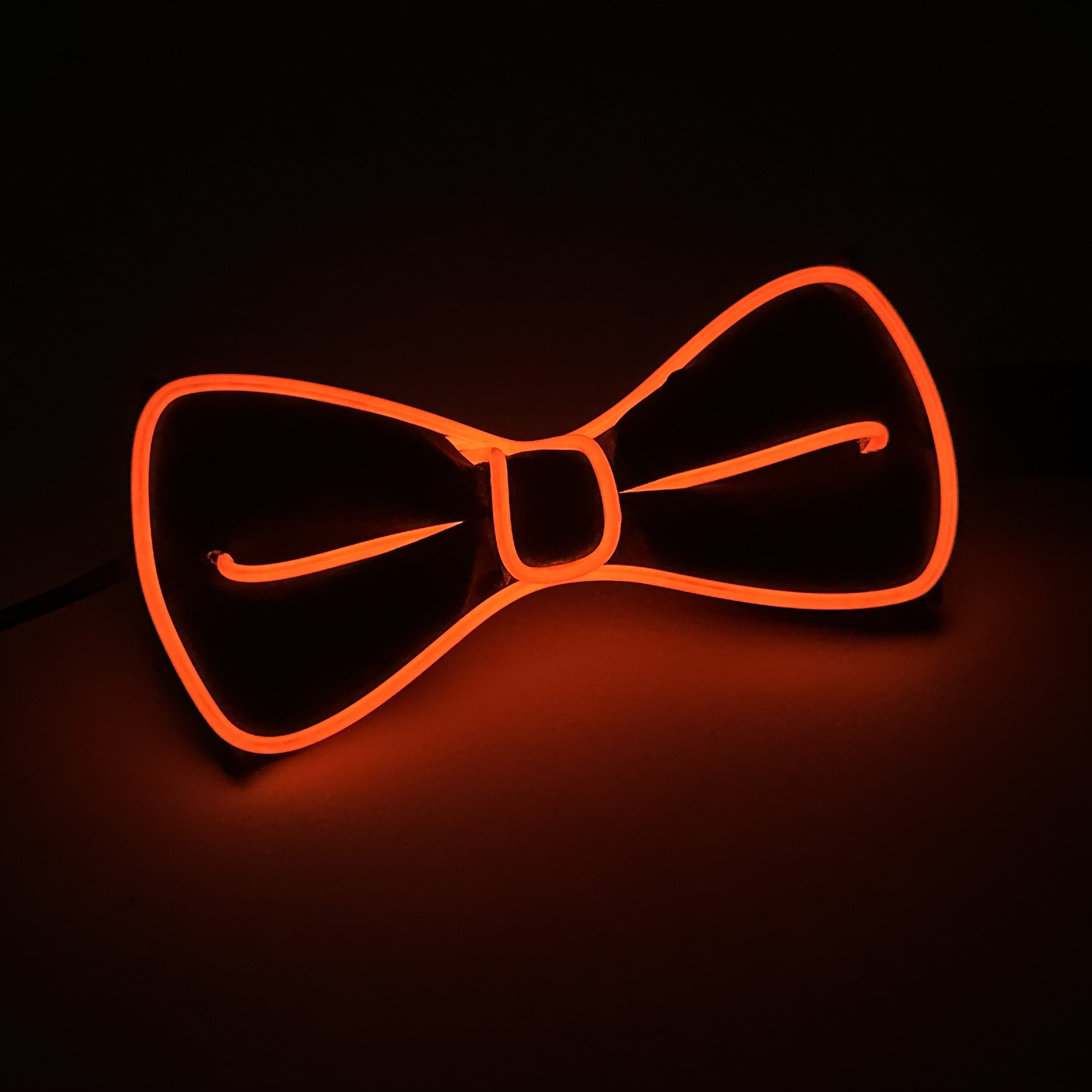 Halloween Glowing LED Neon Bow Tie for Parties Festivals and Celebrations