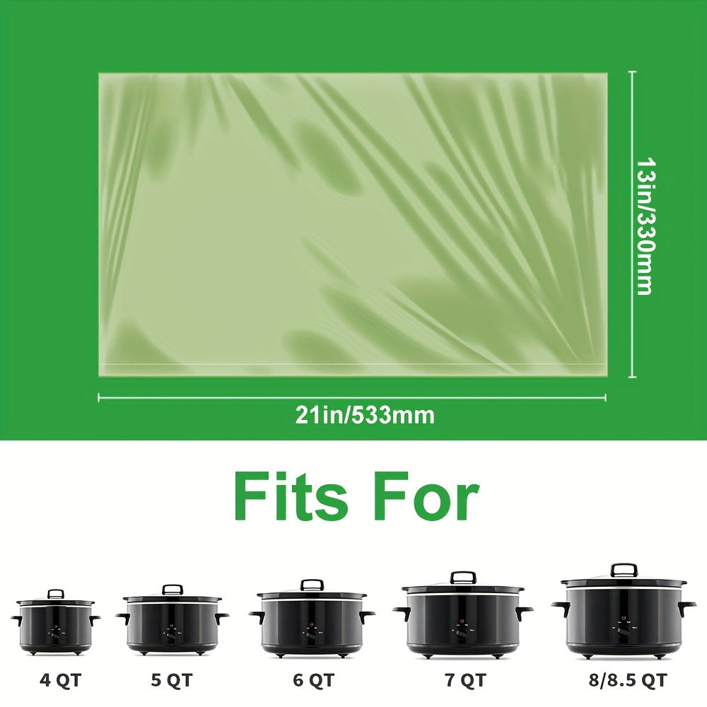 Slow Cooker Liners BPA-Free Oval and Round 13x53.34 cm for 3QT to 8QT Pots