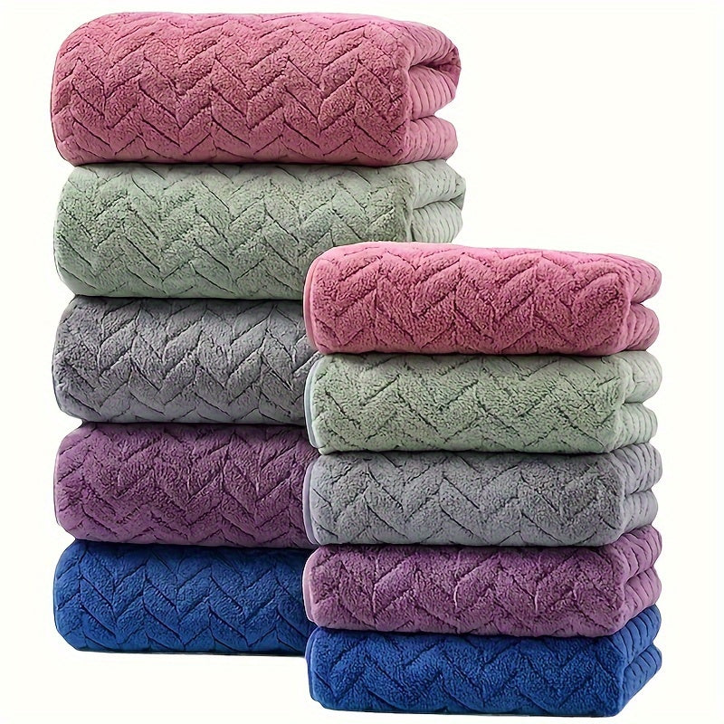 4-Piece Absorbent Soft Bath Towel Set for Home Spa Gym Fitness and Gift